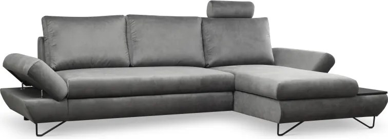 Narożnik LOFT z funkcją spania Regulowane zagłówki i podłokietniki Prawa strona Kronos 22