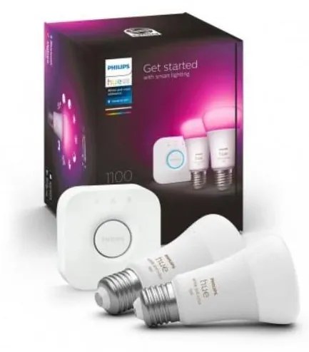 Zestaw podstawowy Philips Hue WACA 2×E27/9W/230V 2000-6500K + urządzenie łączące