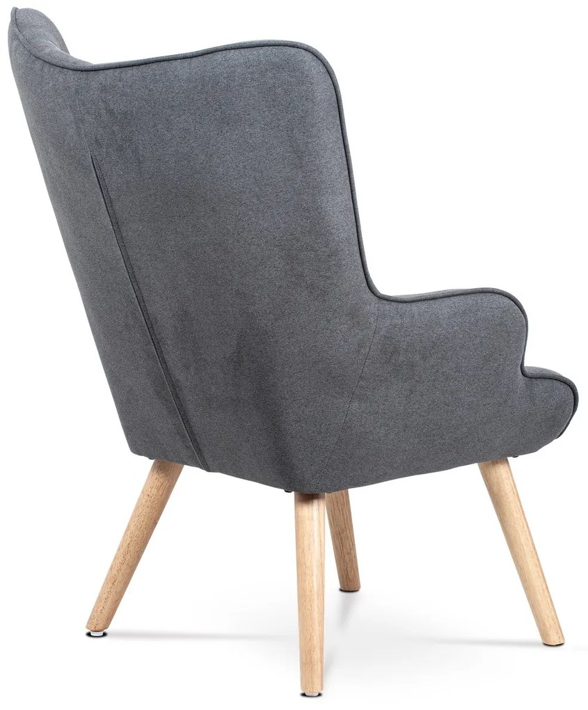 Fotel z podnóżkiem GREY2, szary