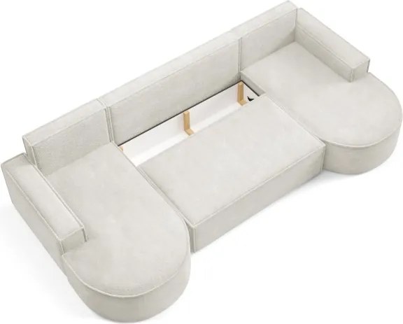 Narożnik MOLLY XL wolnostojący układ U z funkcją spania w tkaninie Abriamo 04 DomoHome
