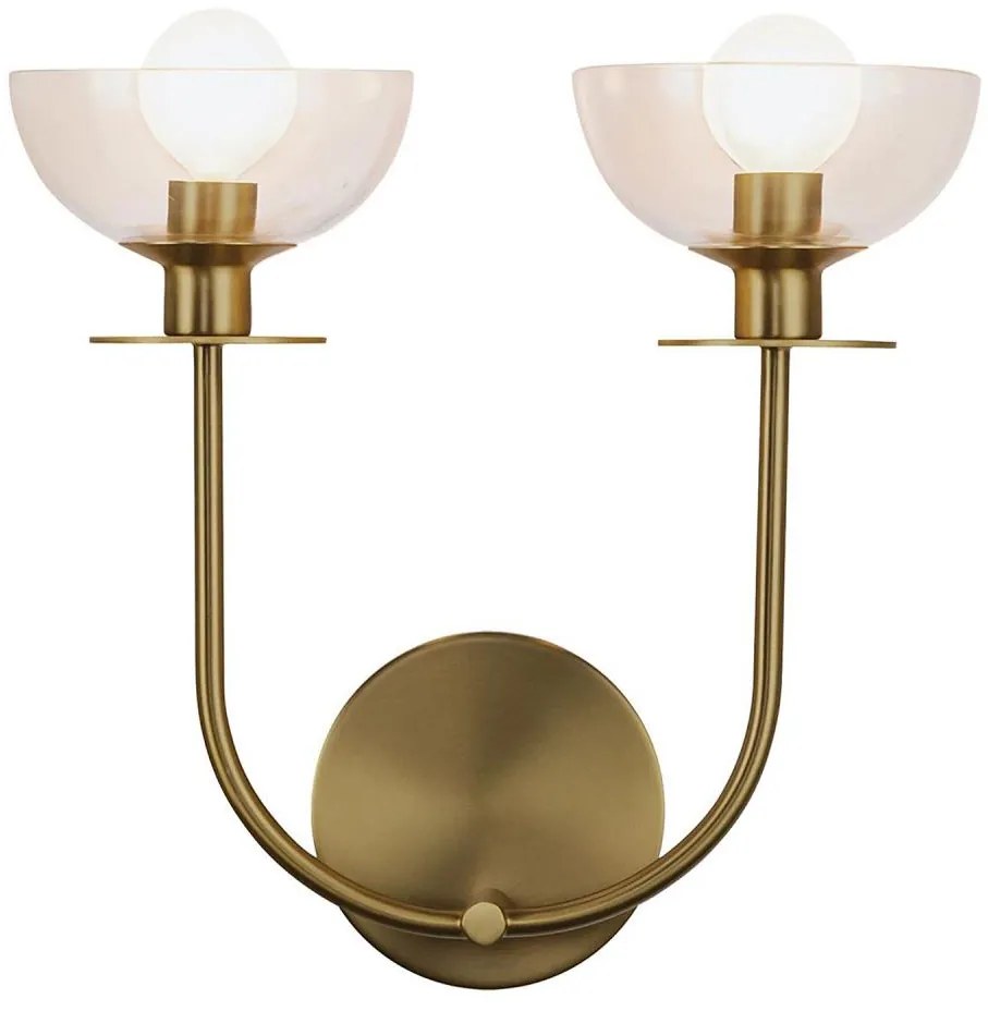 Alora Mood ALM-SYLVIA-2WB-BG-CL - Kinkiet SYLVIA 2xE14/40W/230V złoty