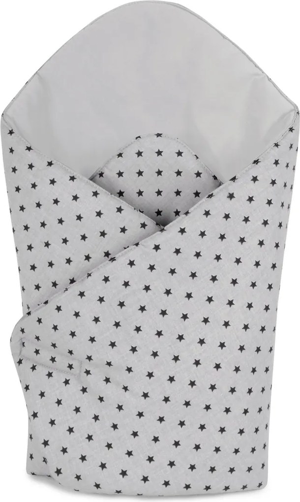 Bellatex Rożek dziecięcy Gwiazdki szary, 75 x 75 cm
