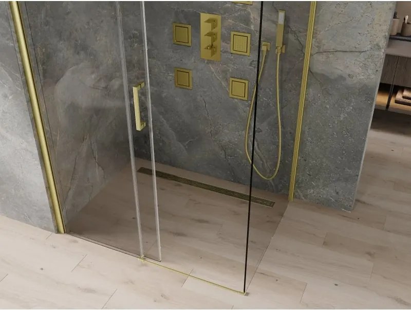 Mexen Omega kabina prysznicowa rozsuwana 120 x 80 cm, transparent, złota - 825-120-080-50-00
