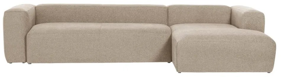 Beżowy narożnik (prawostronny) Blok – Kave Home