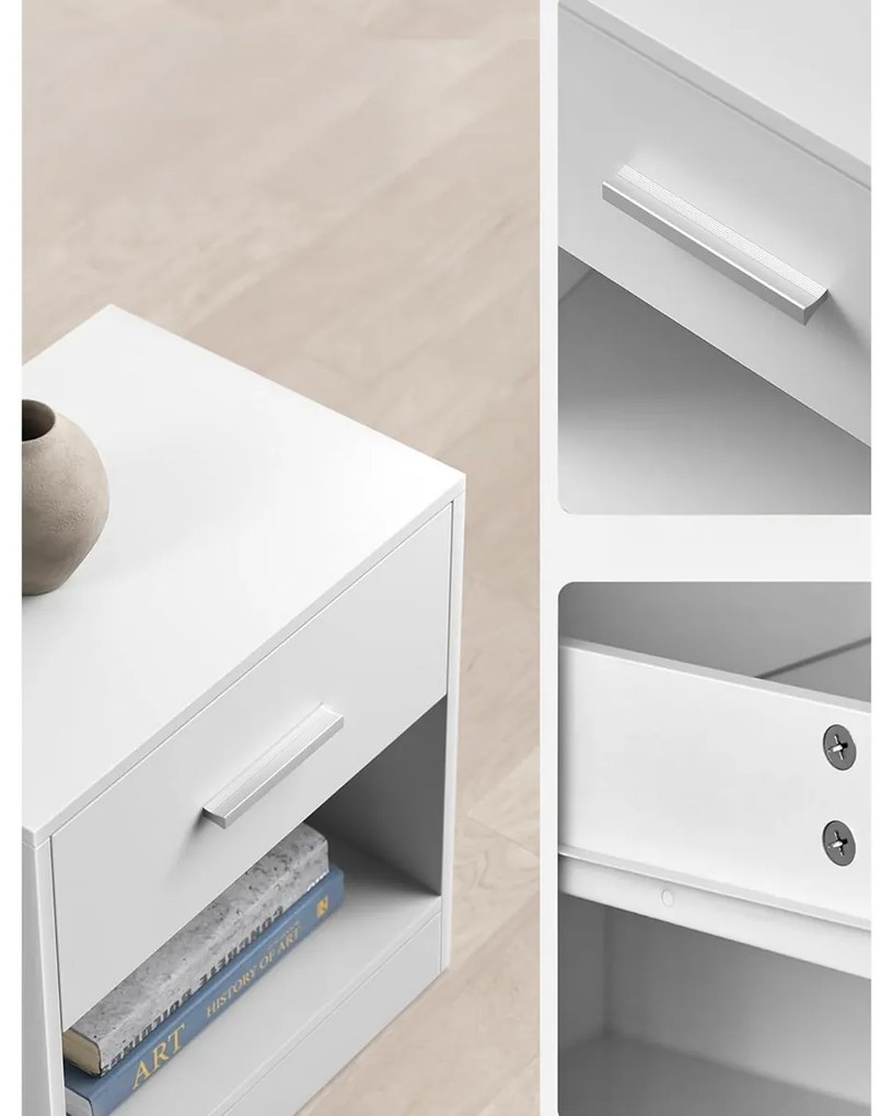 Zestaw stolików nocnych E1081 WT, biały, 2 szt.