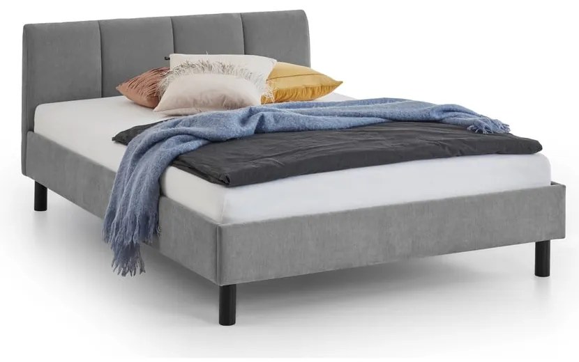 Szare tapicerowane łóżko jednoosobowe bez stelaża 120x200 cm Joker – Meise Möbel