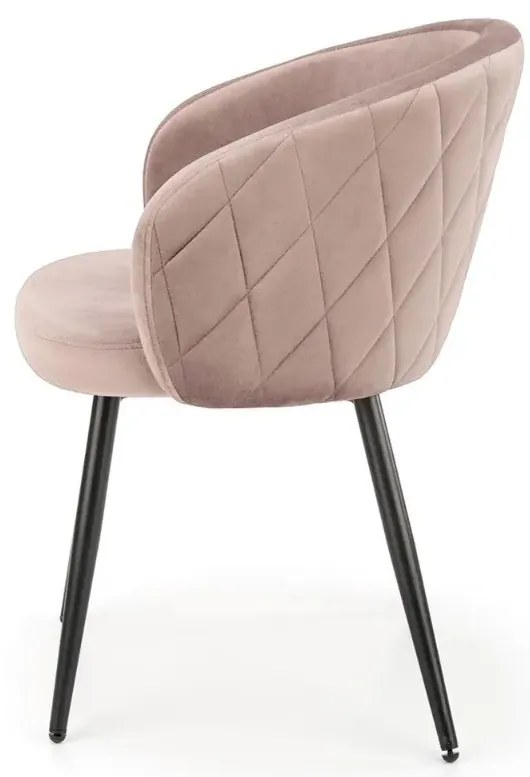 Krzesło tapicerowane K430 VELVET beżowe HALMAR