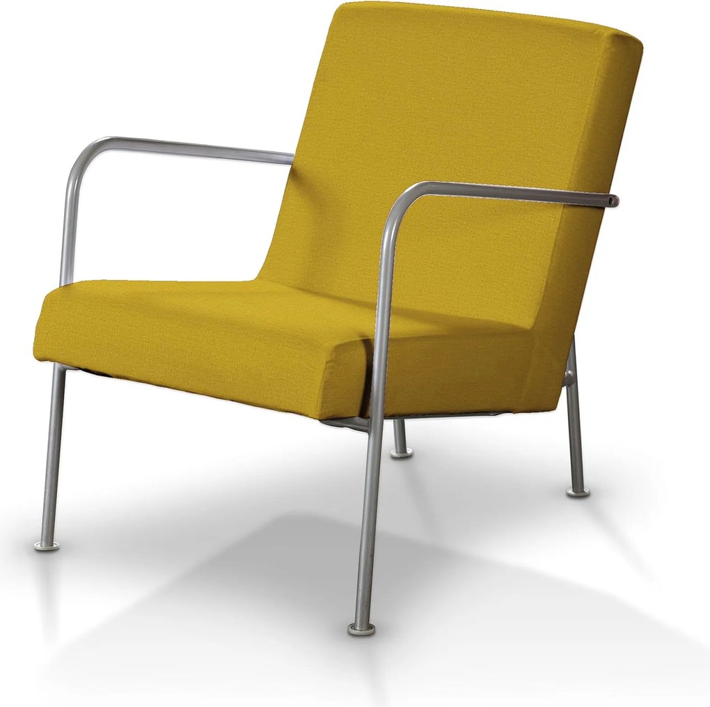 Pokrowiec na fotel Ikea PS kolor żółty tkanina welwetowa
