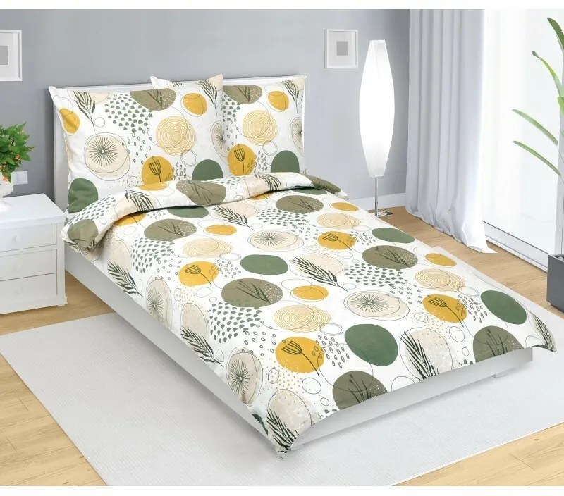 Bellatex Pościel flanelowa Koła, 140 x 220 cm, 70 x 90 cm