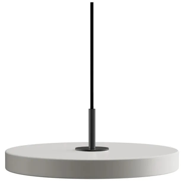 Jasnoszara lampa wisząca LED z metalowym kloszem ø 31 cm Asteria Mini – UMAGE