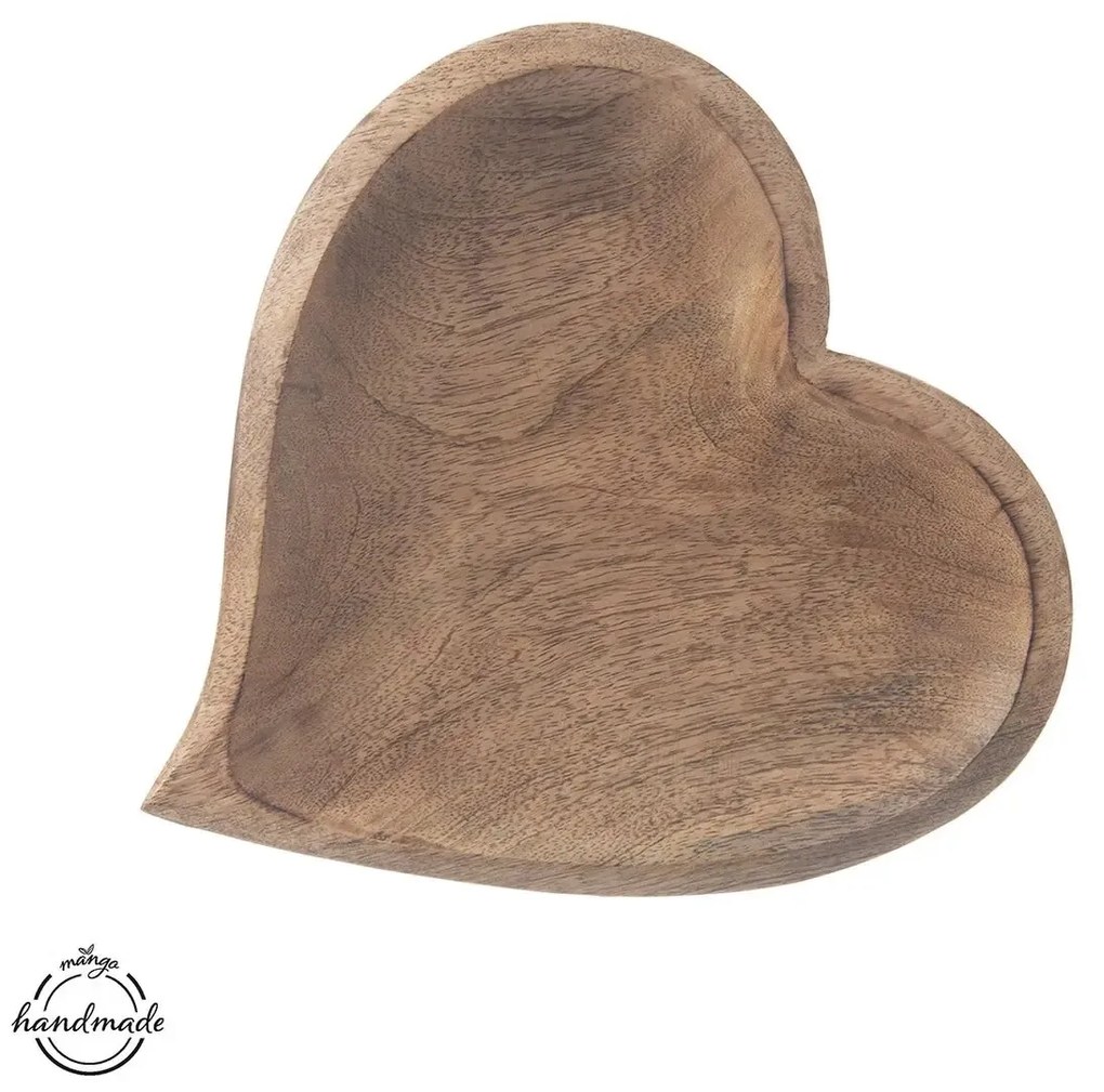 Orion Drewniana taca Mango Serce 25 x 25 cm, L