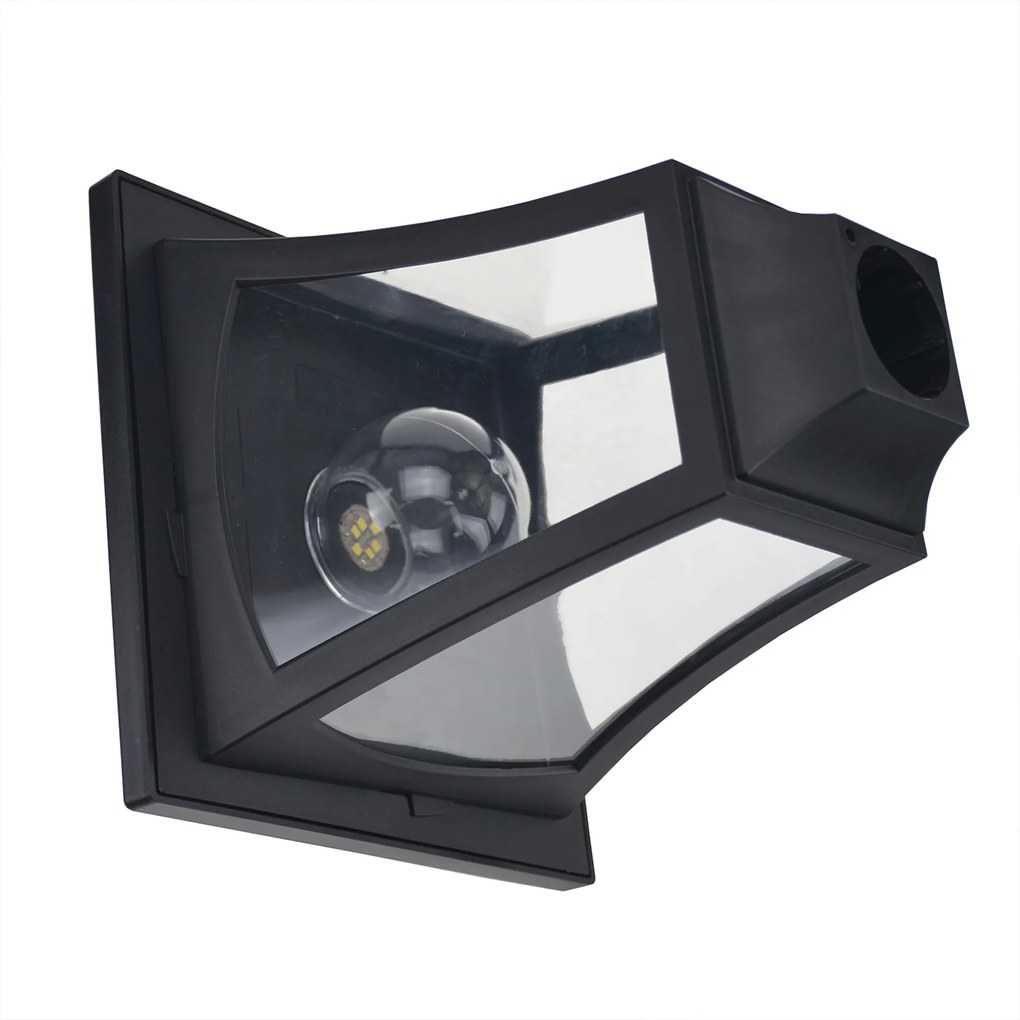 Outsunny latarnia ogrodowa solarna LED czarna stal nierdzewna wodoodporna IP44 oświetlenie zewnętrzne 1825cm | Aosom PL