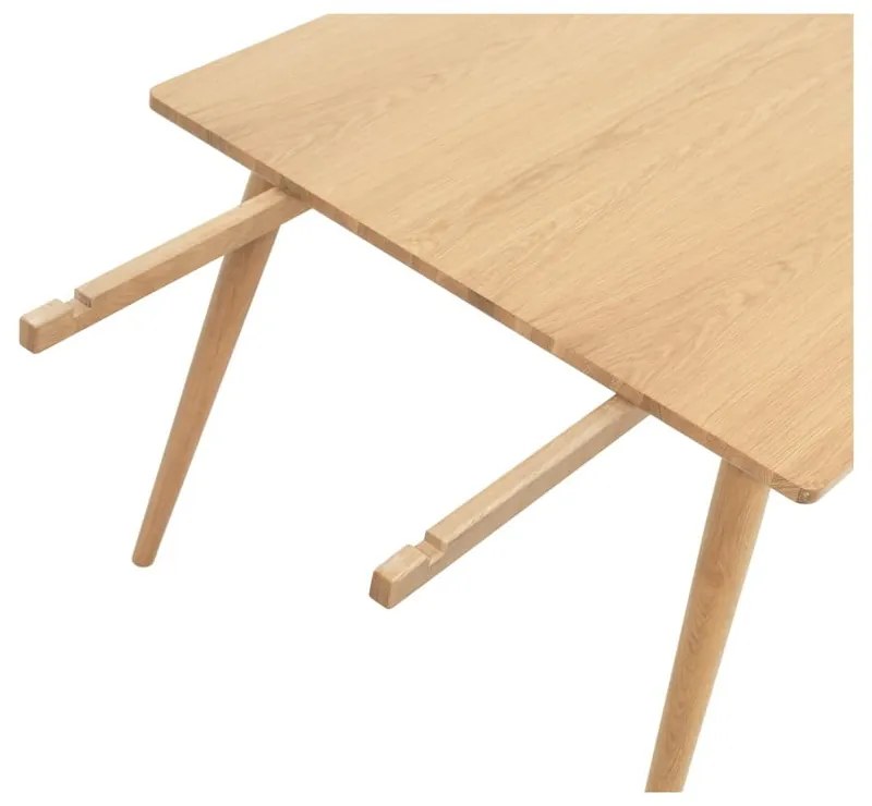 Rozkładany stół z blatem w dekorze dębu w naturalnym kolorze 190x90 cm Barrali – Unique Furniture
