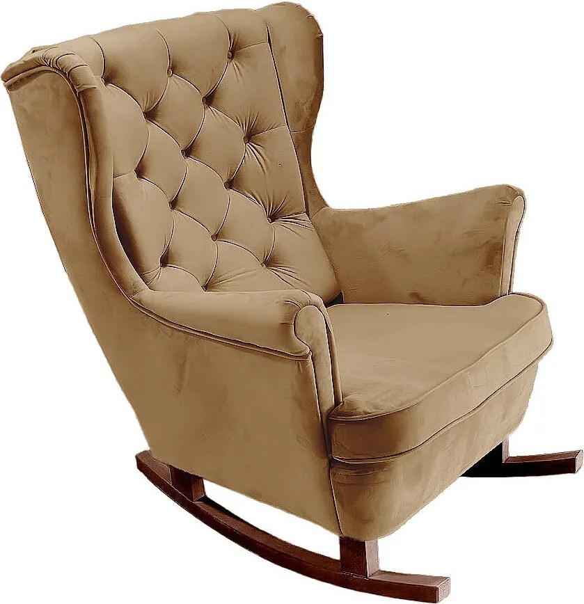 Fotel Relax z Tapicerowanym Siedzeniem i Podłokietnikami, Fotel TV 102x81x95cm Cappuccino_29807