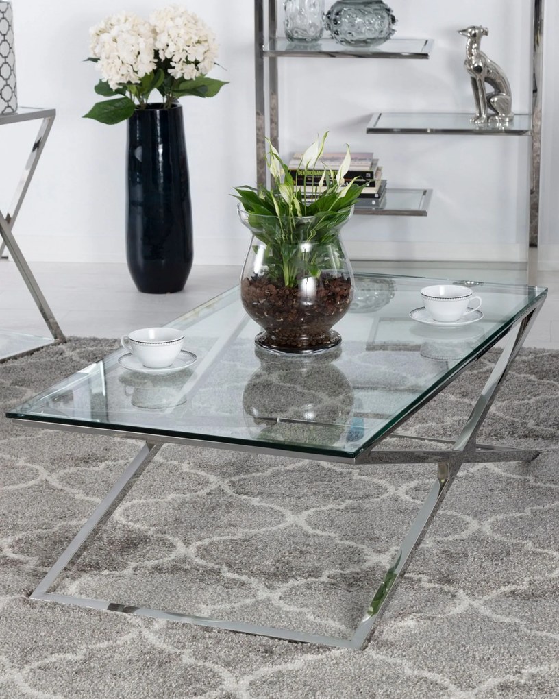 Ława Flavio silver 130x70x41cm