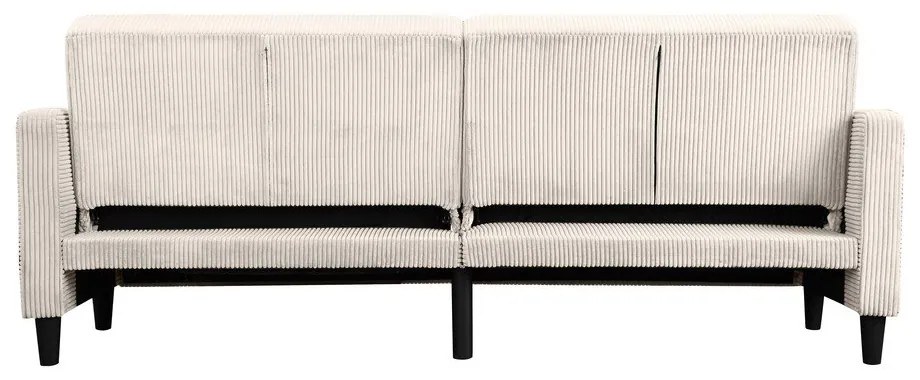Biała sztruksowa rozkładana sofa 82 cm Hartford – Støraa