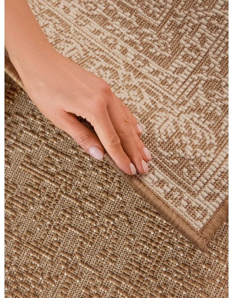 Chodnik odpowiedni na zewnątrz w beżowo-śmietankowym kolorze 80x250 cm Duet Kona – NORTHRUGS