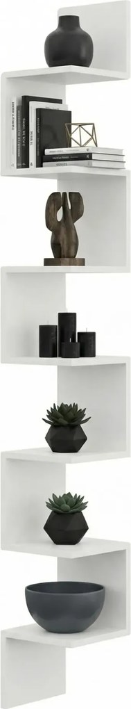 Biała Narożna Półka Na Książki C6-K57