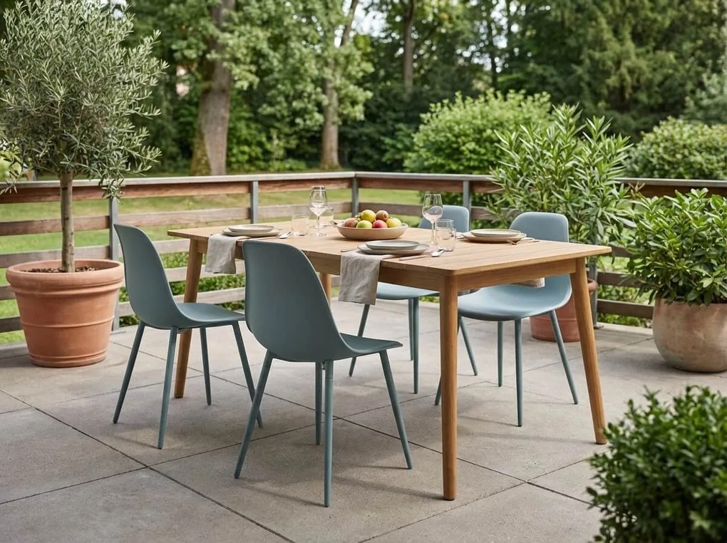 Krzesło do kuchni OSAKA plastikowe, petrolowe