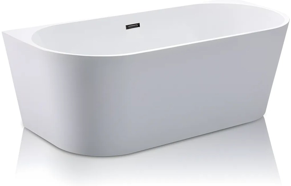 Wanna wolnostojąca przyścienna– DIVINA – 200 l – 150 × 75 × 58 cm – kolor biały