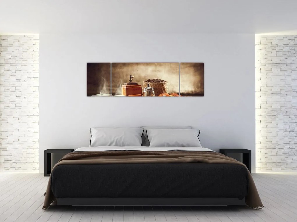 Obraz - Kawa i śniadanie (170x50 cm)