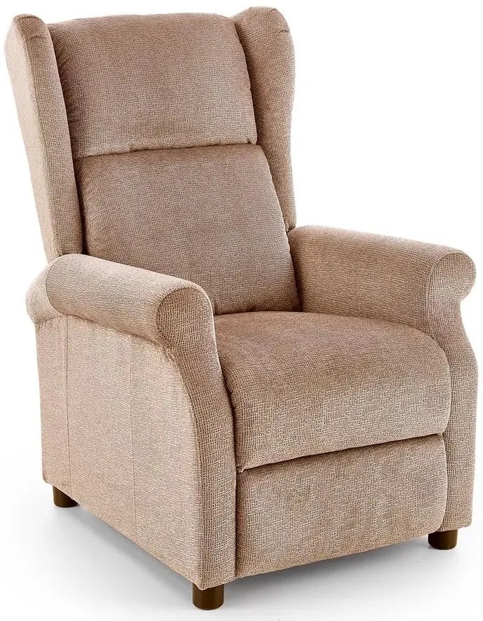 Beżowy rozkładany fotel uszak wypoczynkowy - Nika