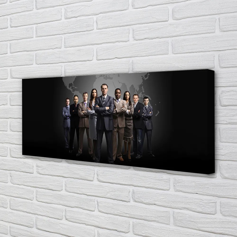 Duży obraz na płótnie Mapa z Ludźmi