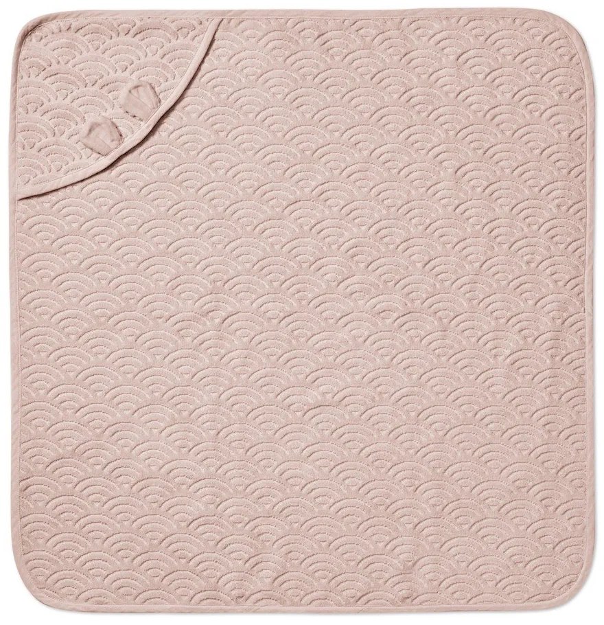 Szaroróżowy ręcznik dziecięcy z kapturem z bawełny organicznej 80x80 cm Dusty Rose – Cam Cam Copenhagen