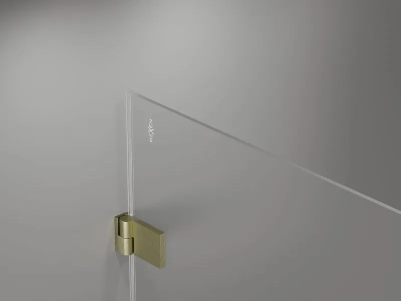 Mexen Lunar-B drzwi prysznicowe uchylne lewe 150 cm, transparent, złote szczotkowane - 832S-150-050-55-00-L