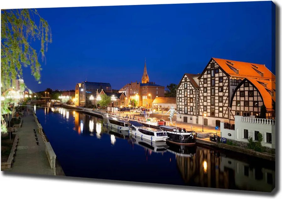 Foto obraz na płótnie Bydgoszcz nocą
