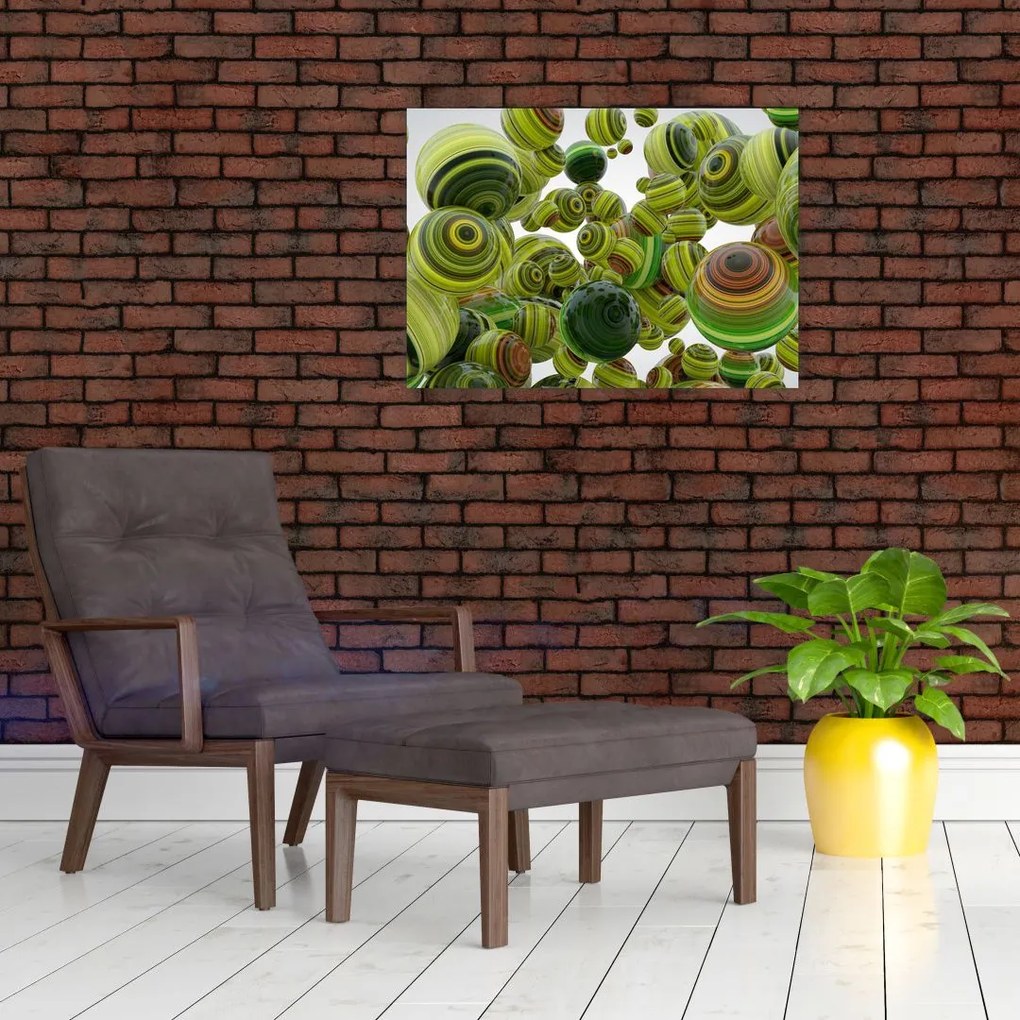 Obraz pasiastych kulek (70x50 cm)