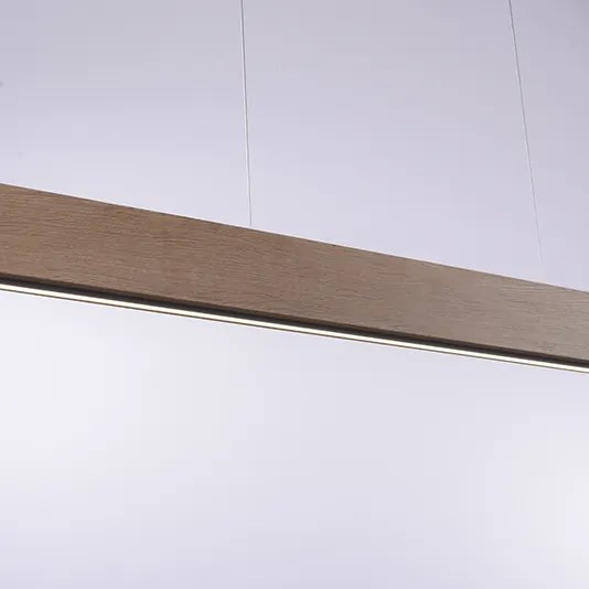 Lampa wisząca brązowa 121 cm zintegrowane LED ze zdalnym sterowaniem - Ajdin Nowoczesny Oswietlenie wewnetrzne
