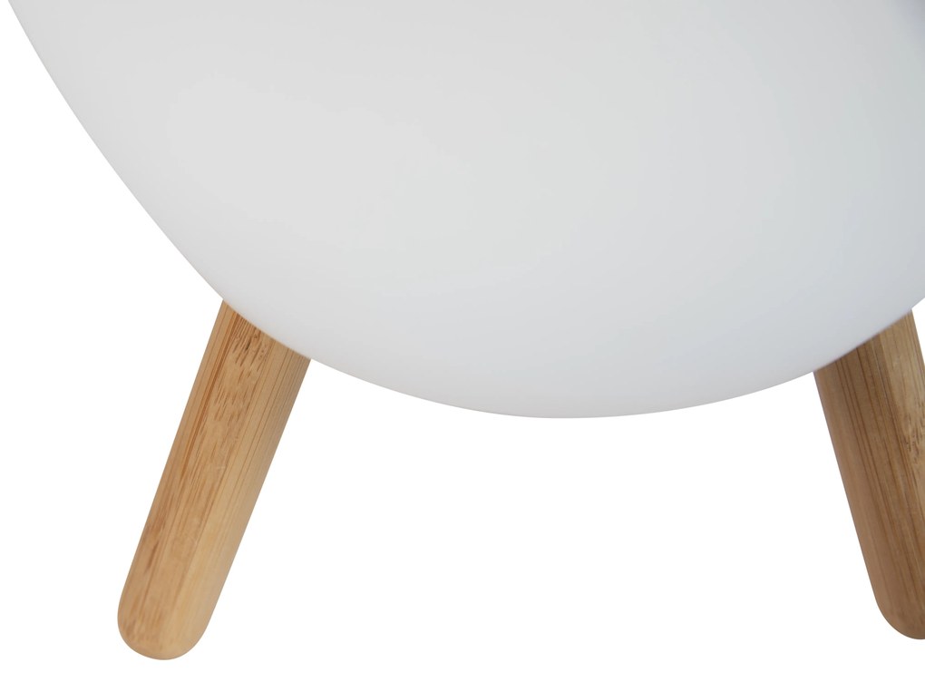 Zewnetrzna Lampa podłogowa biała 40,5 cm z LED i głośnikiem, ściemnialna RGBW IP44 z pilotem - Apolo Nowoczesny Oswietlenie zewnetrzne