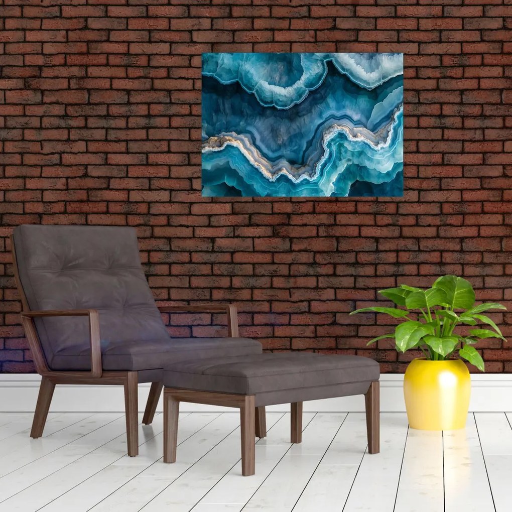 Obraz - Detal akwamarynu (70x50 cm)