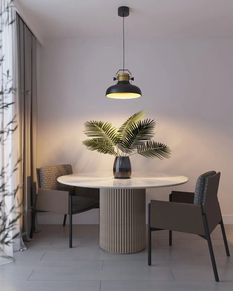 Lampa wisząca STEALLE czarna/złota ELTAP