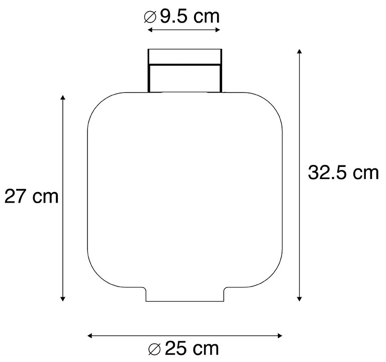 Designerski Plafon / Lampy sufitowe czarny szkło przydymione - QaraDesignerski Oswietlenie wewnetrzne