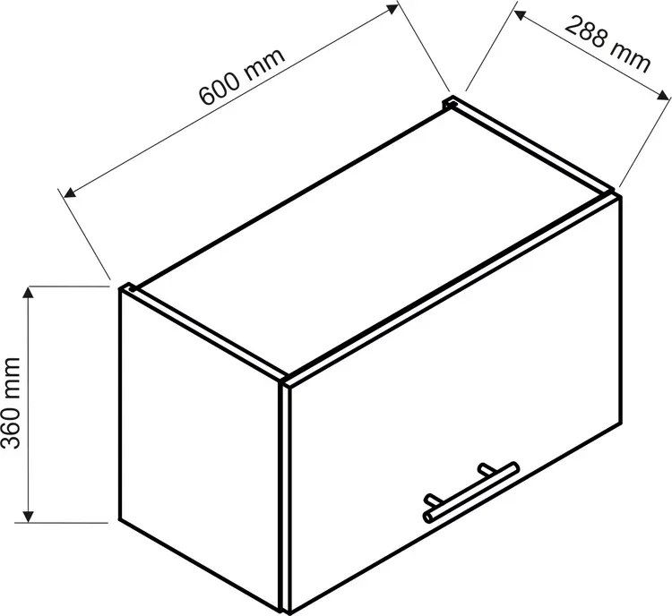 Szafka do zabudowy okapu 60 cm grafit Efred