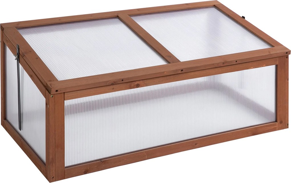 Outsunny Mała szklarnia, Ogrodowa mini szklarnia z płytami PC, Dobra przepuszczalność światła, 100D x 65S x 40W cm