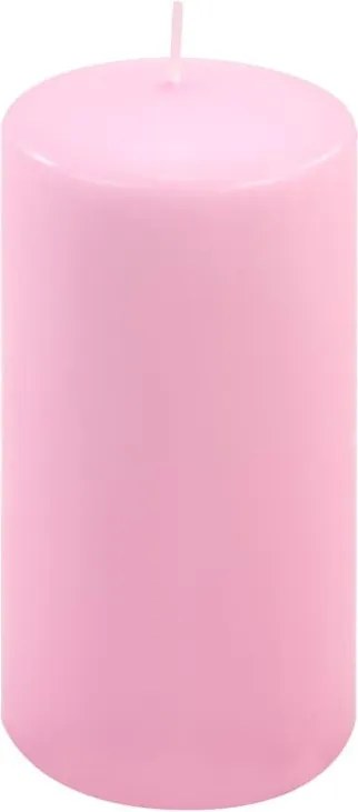 Zestaw świec słupkowych, 15 cm, Ø 7,5 cm, różowy, 4 sztuki.