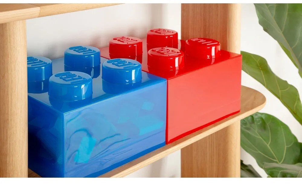 Czerwony plastikowy pojemnik dziecięcy 25x25x18 cm – LEGO®