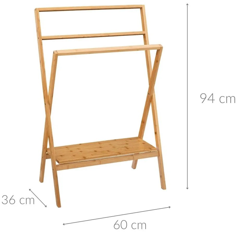 Bambusowy stojak na ręczniki Lab'n Modul, 94 cm
