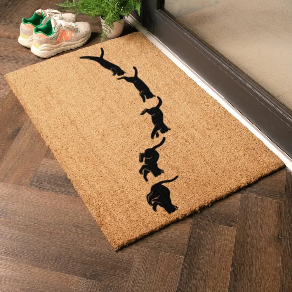 Wycieraczka z włókna kokosowego 40x60 cm Jumping Cats – Artsy Doormats