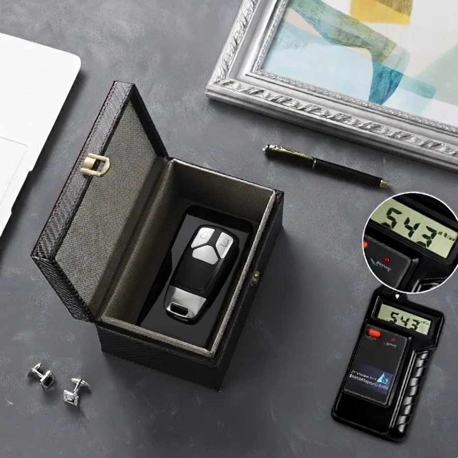 Klatka FARADAYA PUDEŁKO DUŻE 17CM NA KLUCZE do Samochodu Keyless Karty Etui