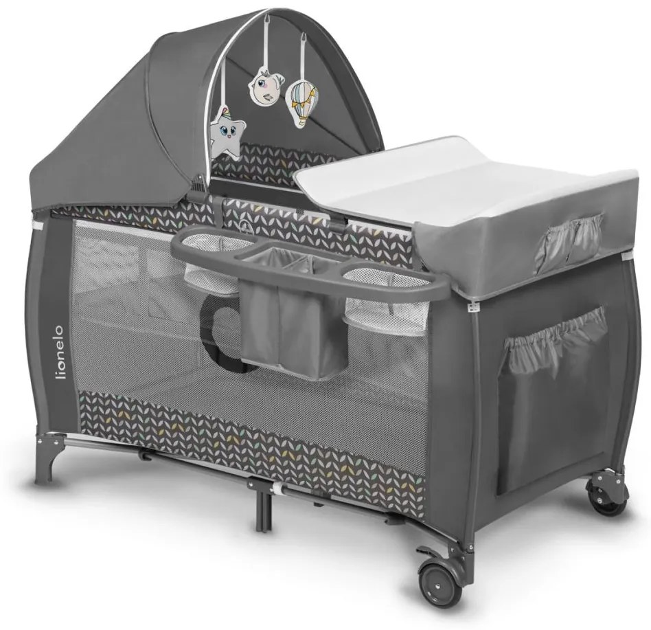 Lionelo - Łóżeczko turystyczne SVEN PLUS szary