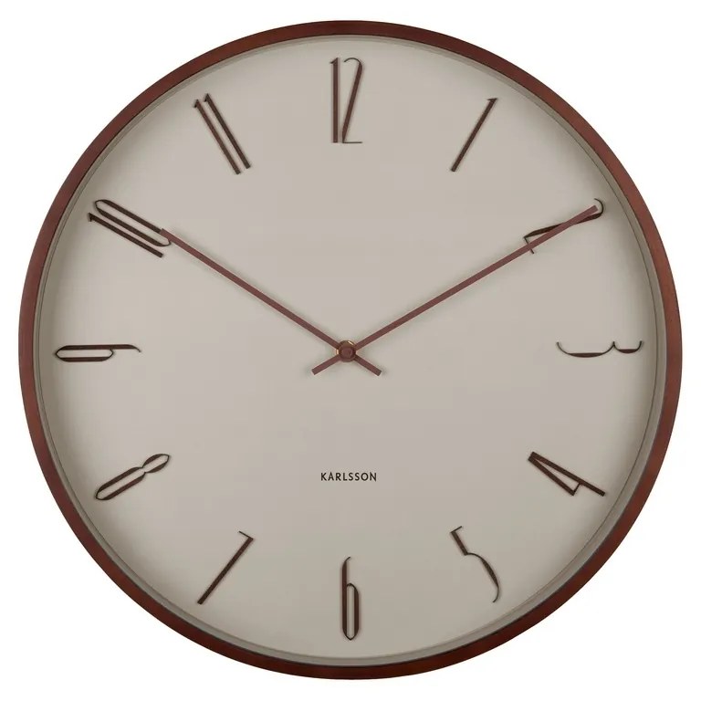 Karlsson 6014WG designerski zegar ścienny beżowy,średnica 40 cm