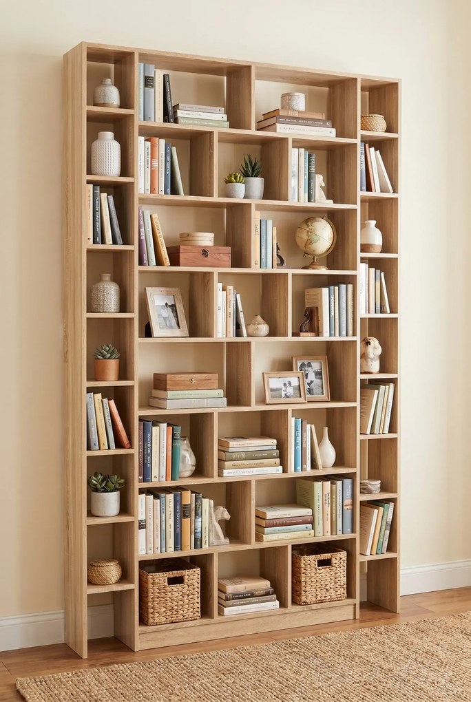 Nowoczesna biblioteczka regał książki dąb sonoma A1-M13