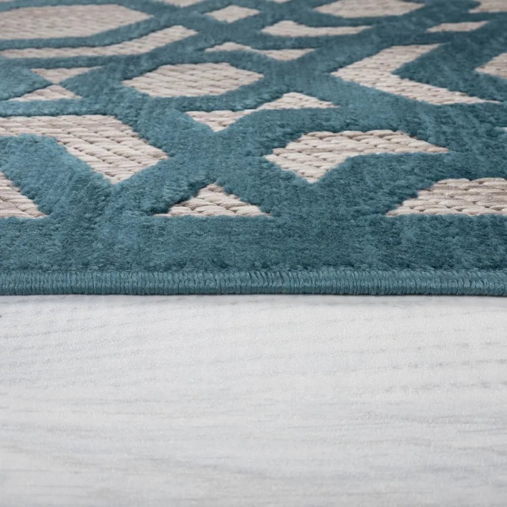 Niebieski dywan odpowiedni na zewnątrz 290x200 cm Oro – Flair Rugs