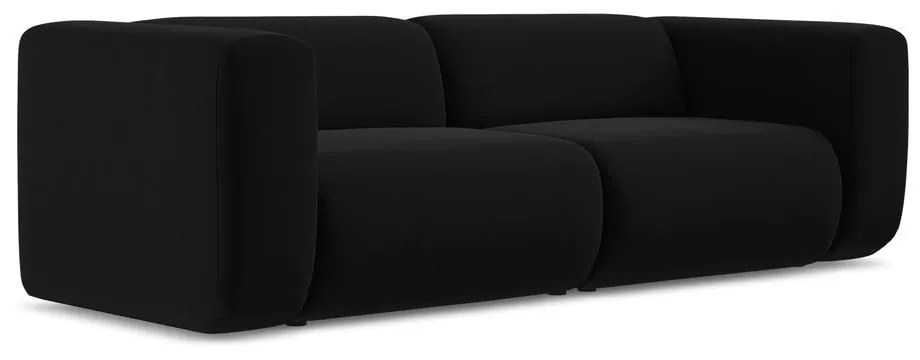 Czarna aksamitna sofa 228 cm Ekahi – Makamii