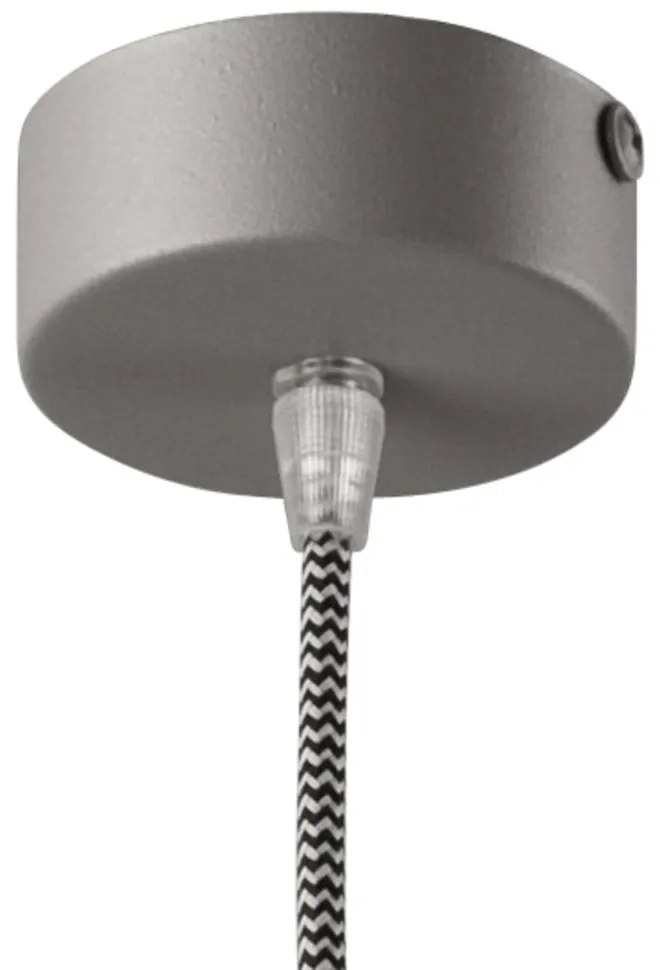 Szara lampa wisząca z metalowym kloszem ø 30 cm Ufo – LAMKUR