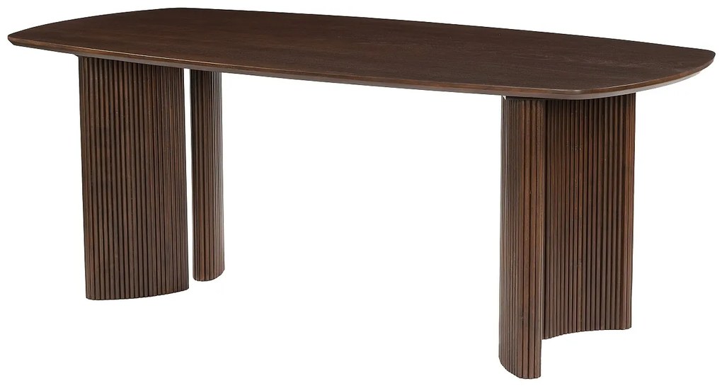 Stół do jadalni dla 8 osób z drewna akacjowego - Naturalny ciemny - TAMENIA marki Maison Céphy